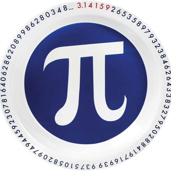RARE National Pi Day 3.14 Pie Plate Math Mathematical Symbol Ceramic Pan 2005 - Picture 1 of 3